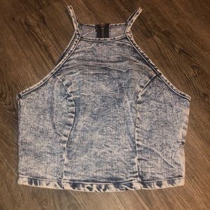 Denim crop top